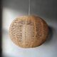 Mid Century sisal lamp, ball lamp, hanging lamp, cottage style Germany