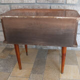 Table de chevet vintage en bois années 50-60 scandinave
