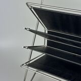 1960s 1970s Newspaper Holder in Metal & Plastic Space Age Design