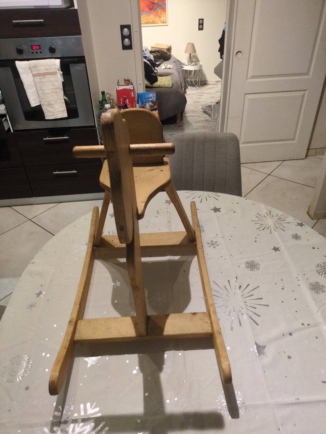 Rocking horse made of solid pine