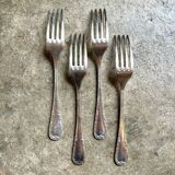 4 silver-plated forks