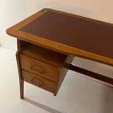 Solid oak and leather desk