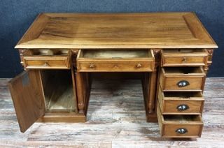 Office Napoleon III era in solid walnut
