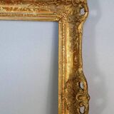 Old frame Louis XV style foliage 44x34cm gilded stucco wood SB170