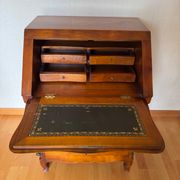 Secretary with drop-down front, signed Jean Laick, master cabinetmaker, cherry wood.