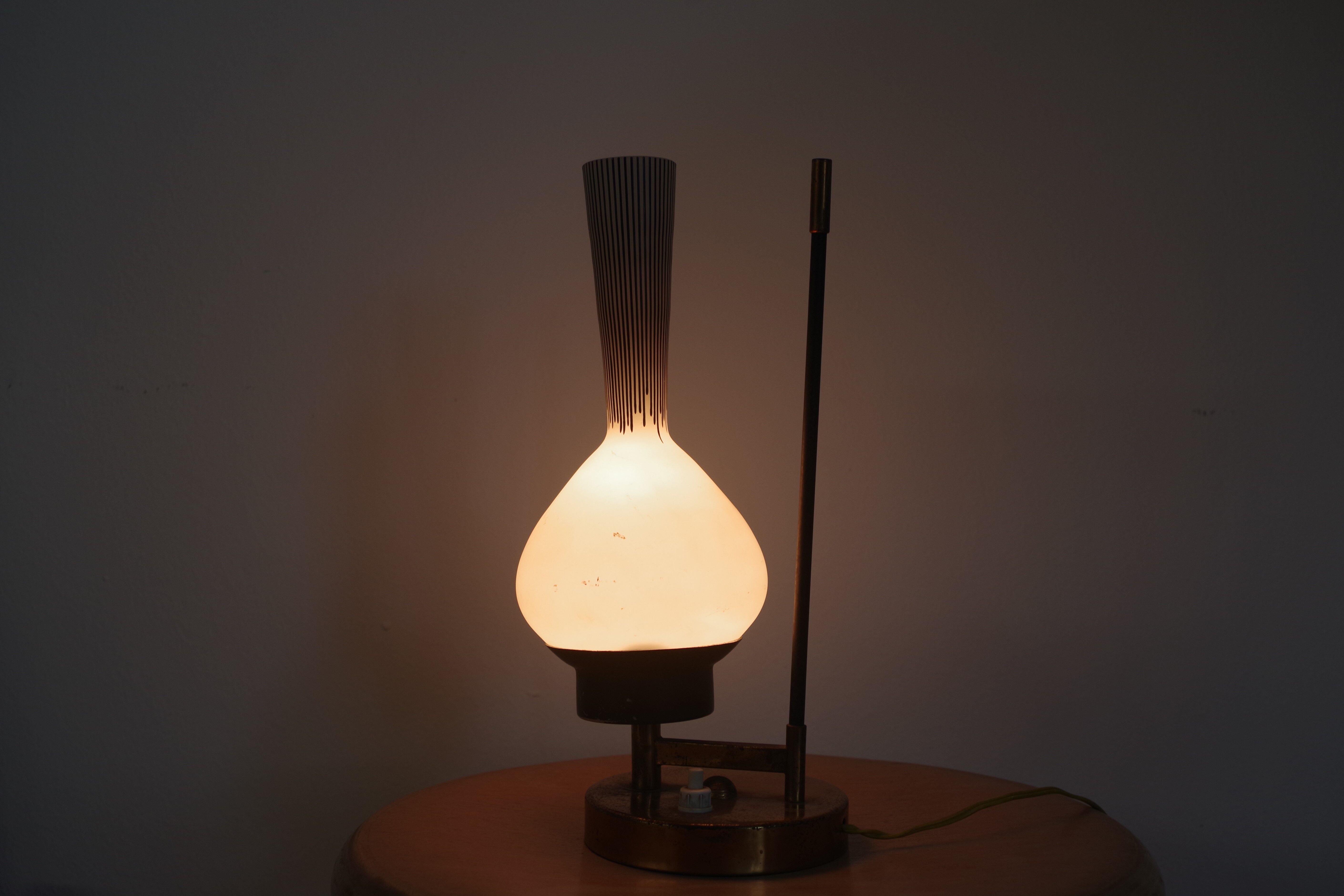 Glass desk lamps, 1950s, set of 2