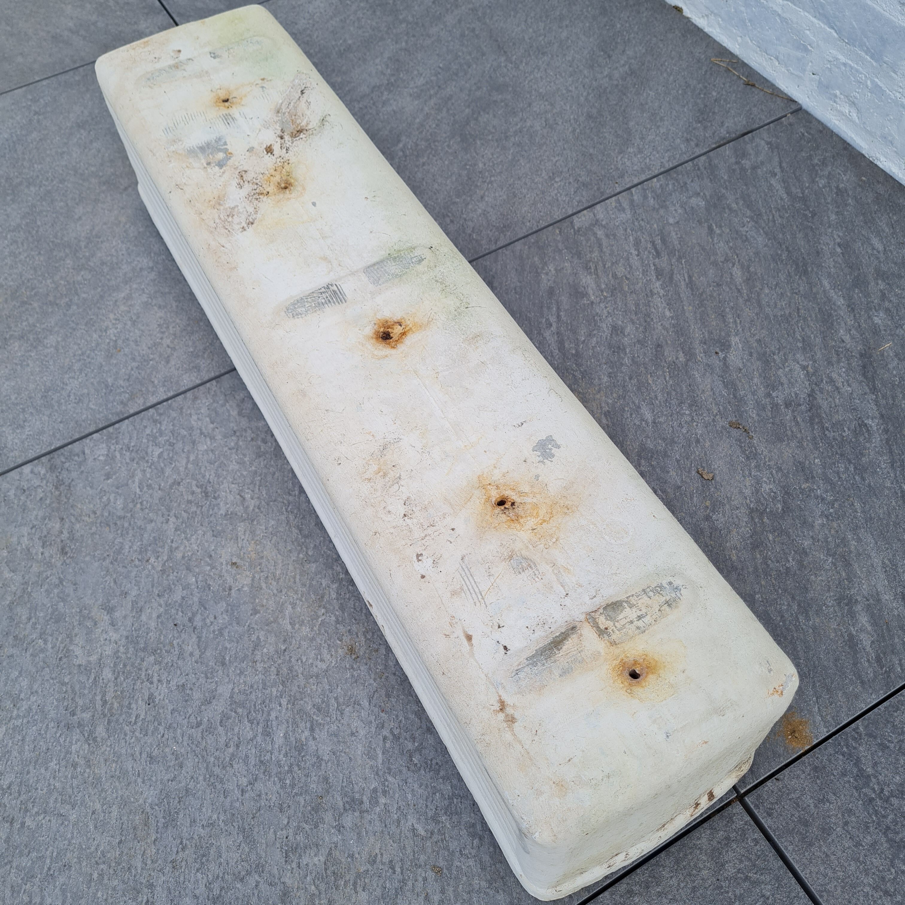 70s fiber cement planter attributed to the Élo France brand