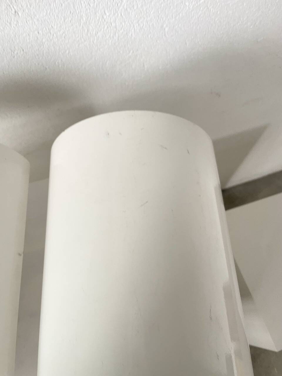 Pair of Parscot wall lights in white lacquered metal from the 80s