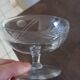 12 crystal champagne glasses engraved with a wheat stalk motif