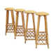 4 vintage rattan bar stools