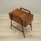 Walnut sewing table, Italian design, 1970s, production: Italy