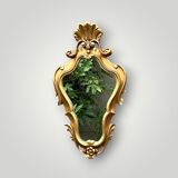 Golden Baroque Resin Wall Mirror – Rococo Style