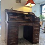 Antique directors oak roll top desk