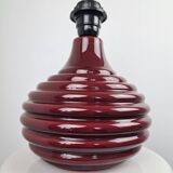 Ceramic burgundy red lamp base