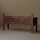 Banc de montagne en bois massif, Art populaire, Catalogne, XIXᵉ siècle