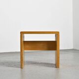 Pair of pine stools, Les Arcs circa 1970