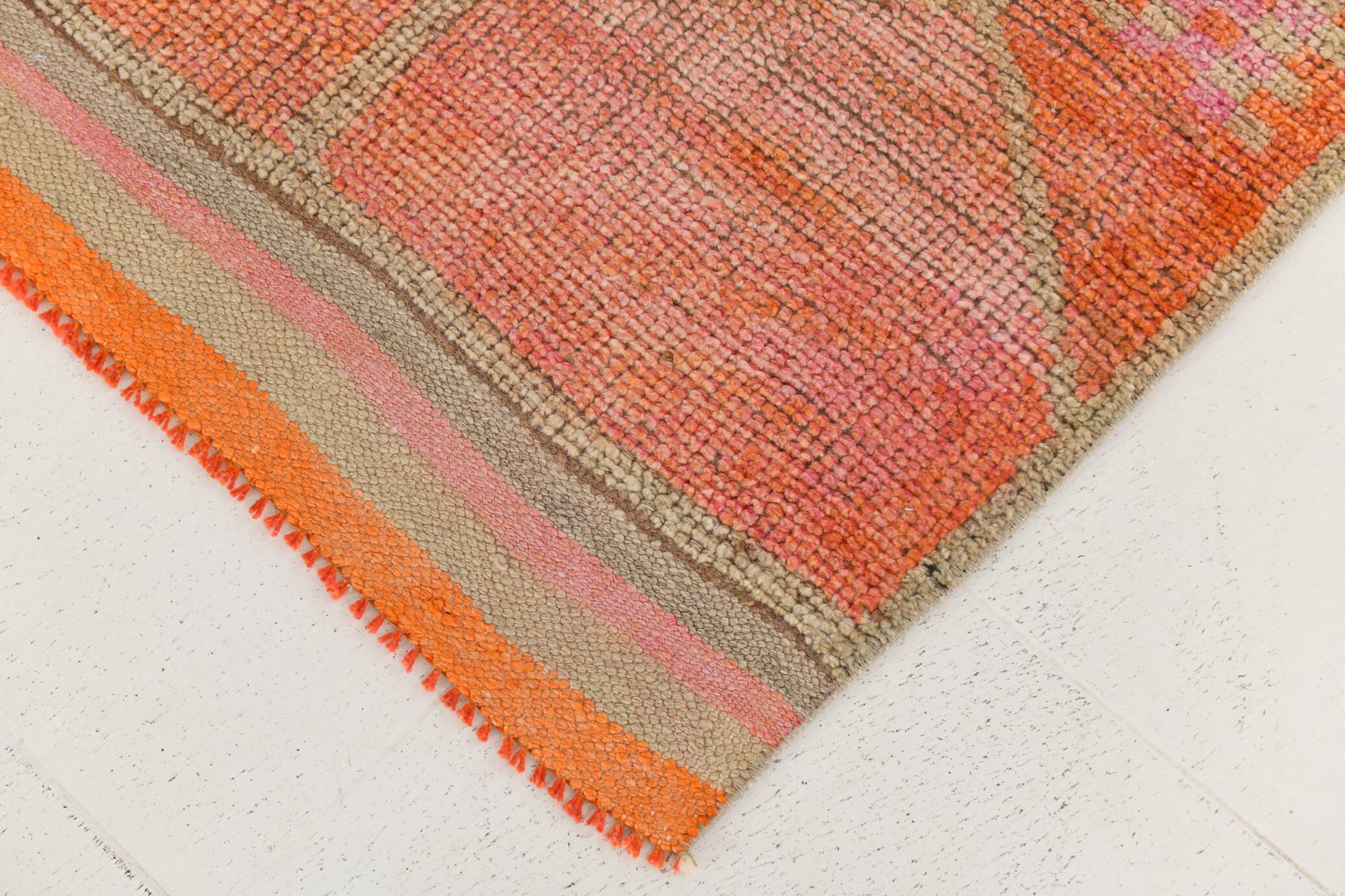 Multicolor Narrow Rug, 93x325Cm Turkish Orientel Runner, 3x11 Handwoven Rug