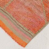 Multicolor Narrow Rug, 93x325Cm Turkish Orientel Runner, 3x11 Handwoven Rug
