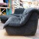 Canapé d'angle modulable chauffeuses et pouf vintage Steiner - Années 80