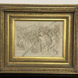 Marble high relief by François Duquesnoy "Putti, garlands and flowers" Paris