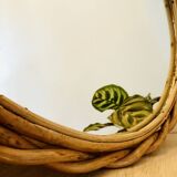Vintage rattan mirror