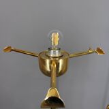 1980s Pair of VeArt-Murano Floor Lamps in Brass Finish ,Italy