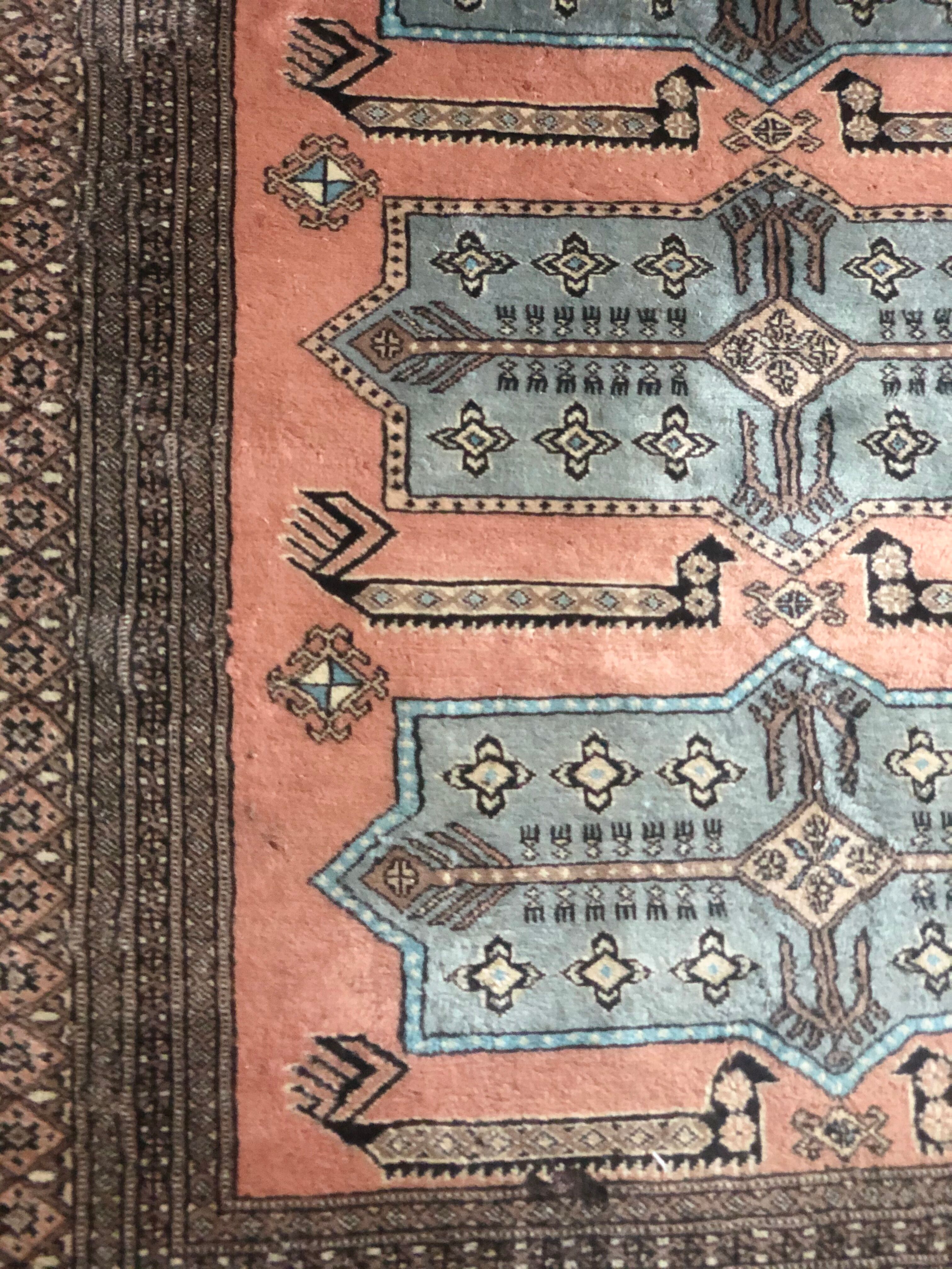 Vintage wool oriental rug - 245x157cm