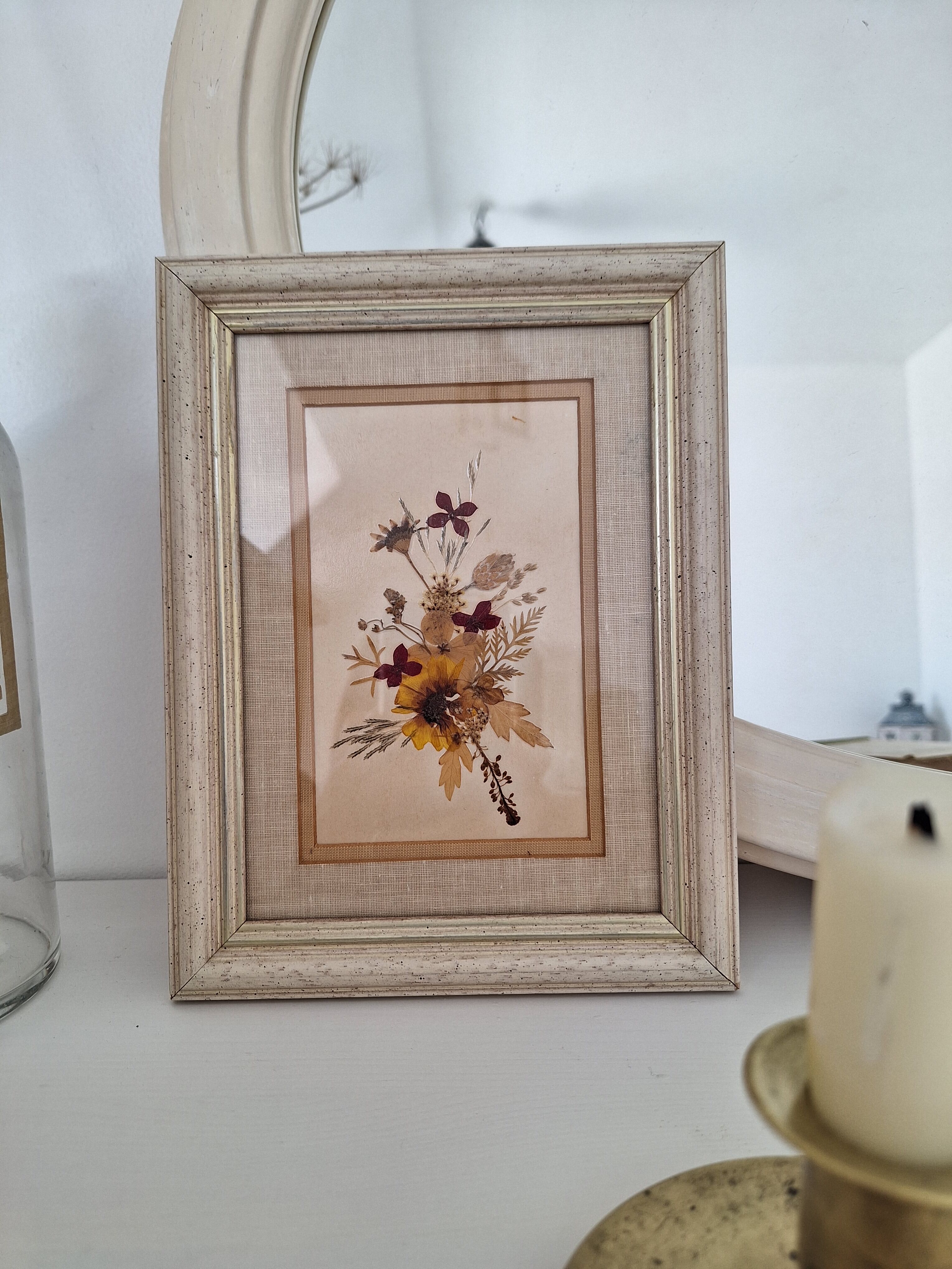 Frame dried flowers