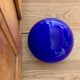 Lampe champignon vintage verre bleu roi