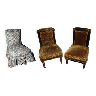 Napoleon III set of 3 chairs