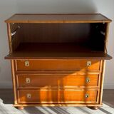 1970s wooden and bamboo bar cabinet