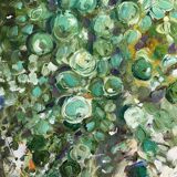Grand paysage abstrait, peinture à l'huile signée Per Olof Netterblad, 1976