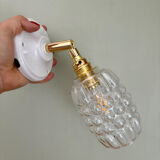 Vintage bubble glass tulip wall light