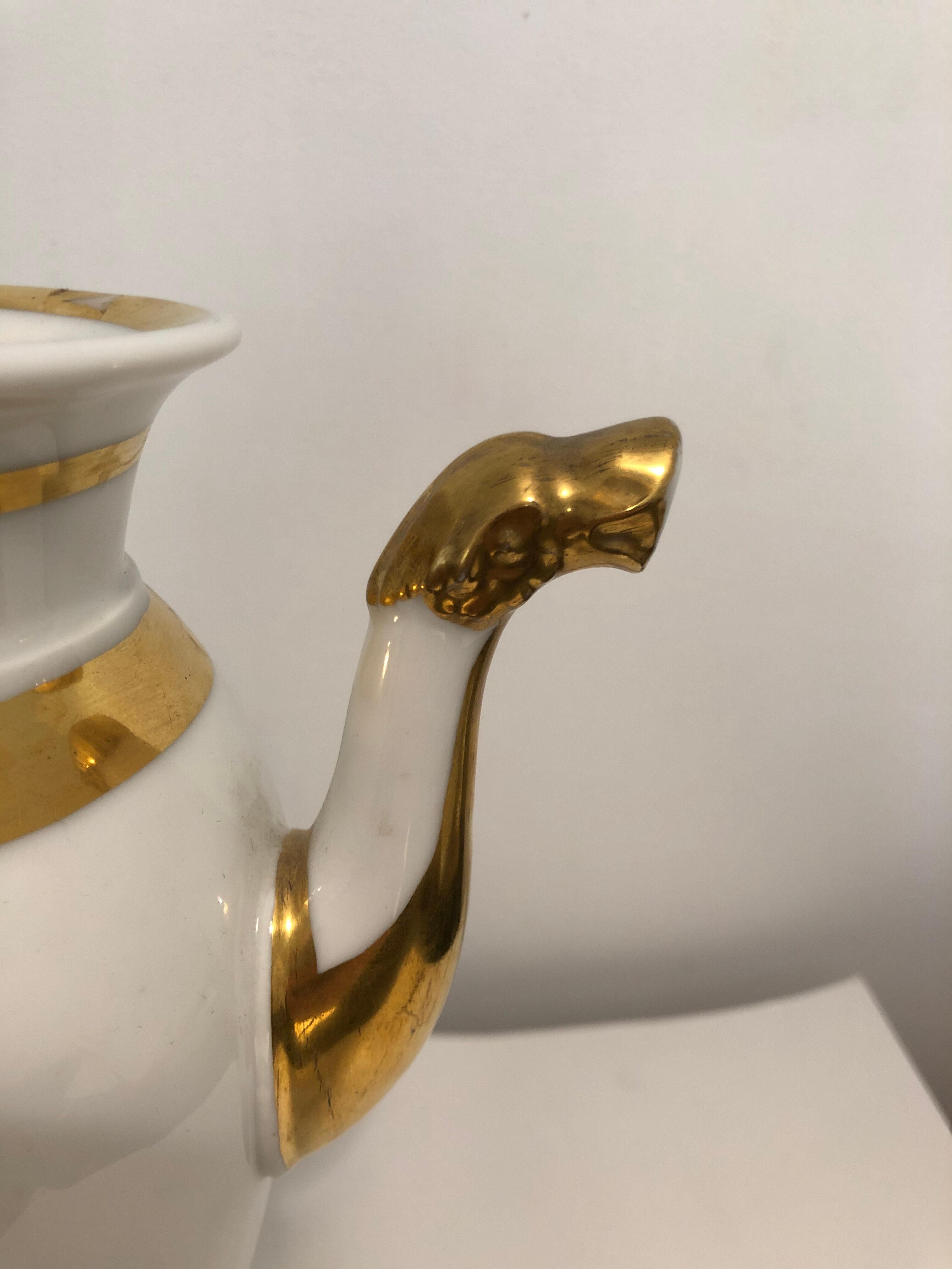 Porcelain coffee maker of old Paris