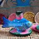 Candle holder vintage fish art from Mexico