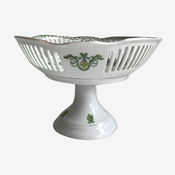 Compotier porcelaine ajourée