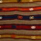 Kilim Mid Century Modern Red & Blue Vintage Rug, 151x244Cm