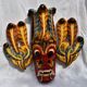 Old oriental mask - carved wood - sri lanka - hand painted