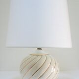 Ceramic lamp white and gold Italian design 70s / 80s