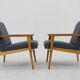 1960s Pair of Beech Armchairs, Czechoslovakia