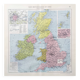 Old map of Great Britain and Ireland 43x43cm from 1950