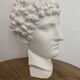 Greek head in polished white plaster