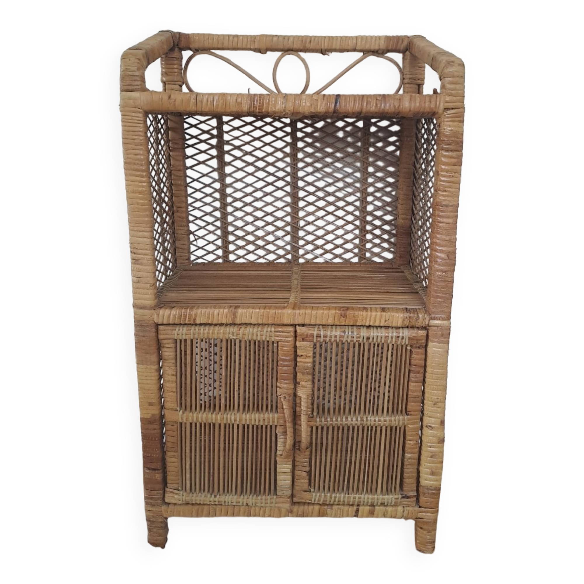 Rattan shelf/cabinet