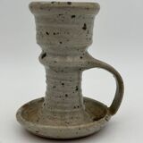 Vintage candle holder in pyrite stoneware Gustave TIFFOCHE