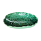 Slurry dish decorated with cabbage leaf