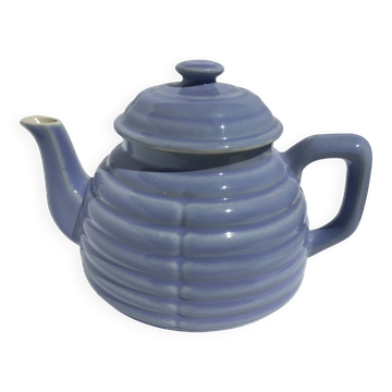 Théière grès ondulé parme art déco 4/6tasses