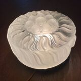 Art Deco pressed glass ceiling light by Lumisec