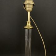 House the dolphin, lamp foot in plexiglass and gold metal design 1970