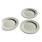 Lot de 3 grandes assiettes blanches classiques D24,5