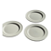 Set of 3 large classic white plates D24.5